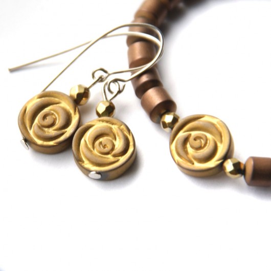 ROSES bransoletka & kolczyki :: hematyt SET IV kaktusia