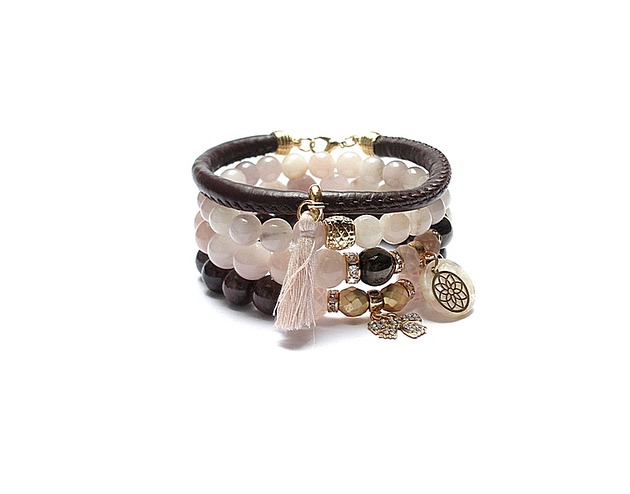bransoletki z kamieni naturalnych Dirty pink and chocolate vol. 11 [15-12-22]  - set