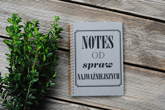 notatniki i albumy Notes od spraw najważniejszych, notatnik