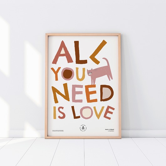 obrazy i plakaty do pokoju dziecięcego All you need is love