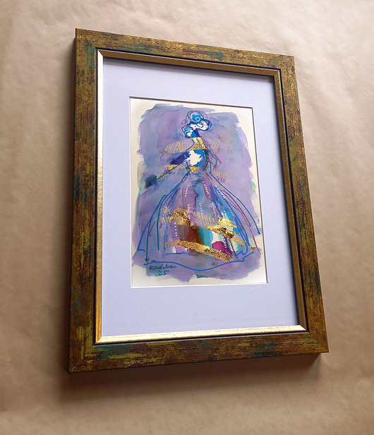 obrazy Lilka 92 - akwarela 16x24 cm unikat