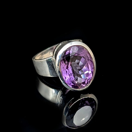 pierścionki srebrne Pierścionek Sułtański  z ametystem