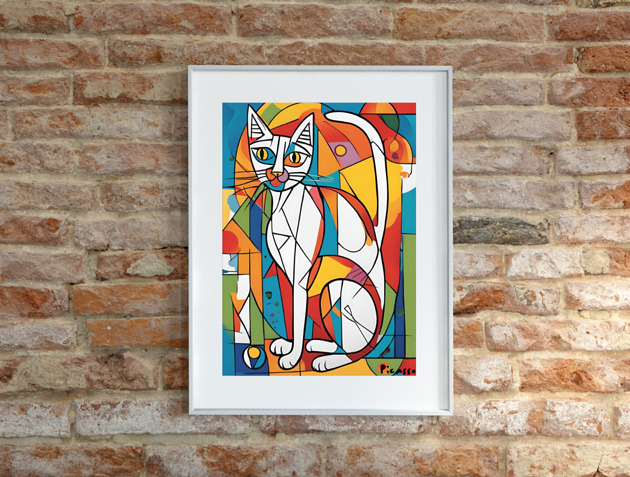plakaty PLAKAT z kotem, Picasso abstrakcja kolorowa
