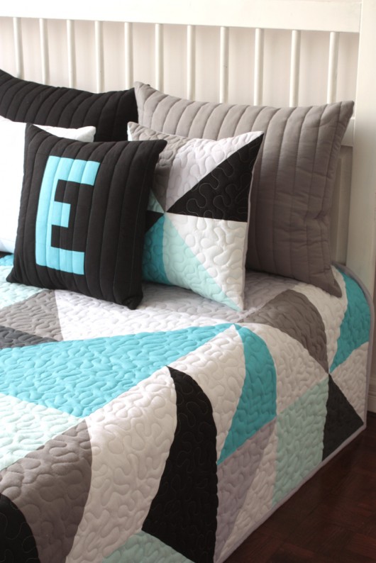 Narzuta patchwork dwustronna |DEMA|145x215 patchwork house