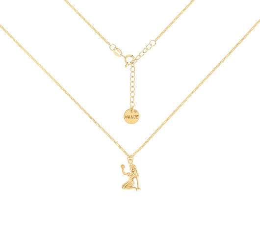 chokery Pozłacany choker pancerka ze znakiem zodiaku Panna