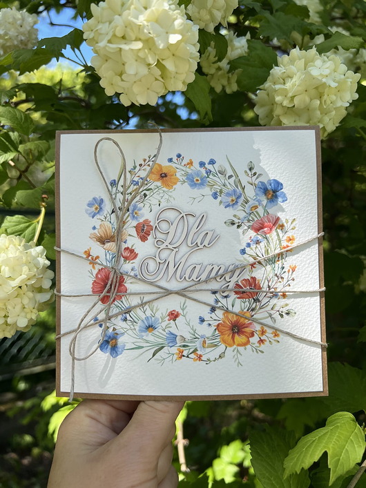 kartki scrapbooking Ręcznie robiona kartka na dzień matki, dla mamy - prezent