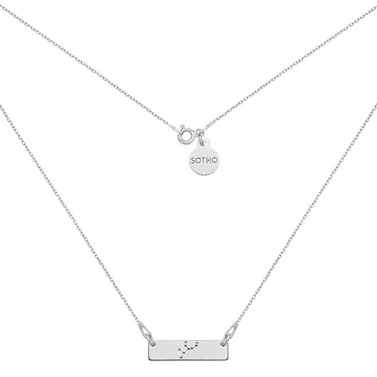 srebrne naszyjniki Srebrny naszyjnik z konstelacją Panny