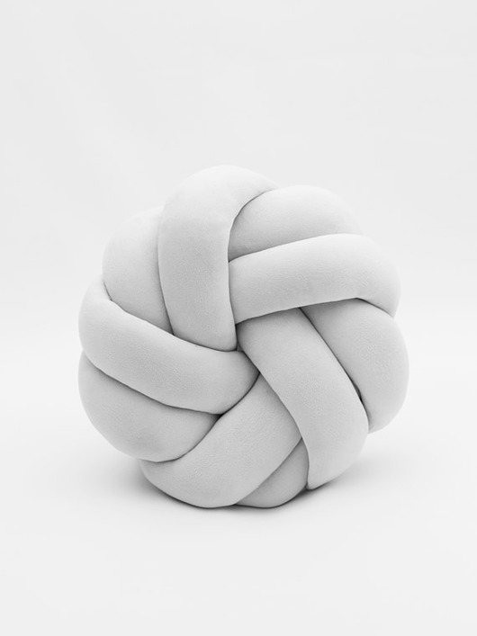 poduszki supły Poduszka Knot Pillow Rozeta Jasnoszara