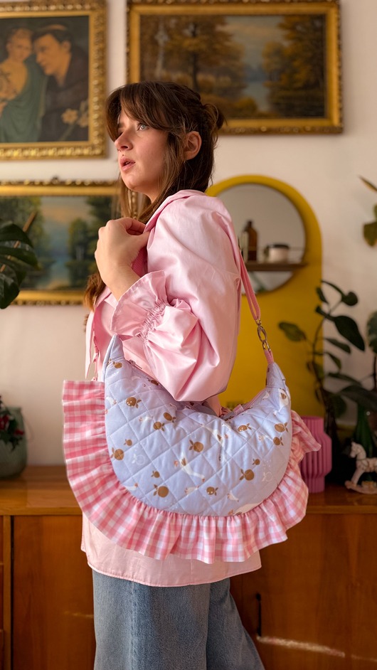 torby na ramię Torebka Słodziara fioletowe gąski