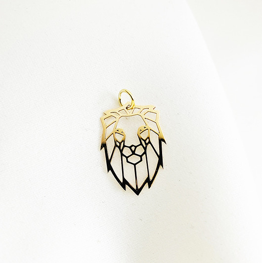 złote naszyjniki Zawieszka LEW znak zodiaku , złoto 585 14 k