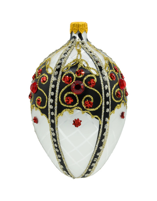 ozdoby choinkowe Bombka choinkowa: Ekskluzywne Jajo Faberge: biało-czarne