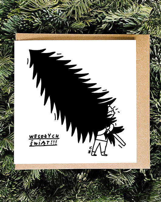 kartki świąteczne Duża choinka