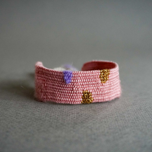 bransoletki na sznurku Szeroka bransoletka handmade na sznurku - unikat