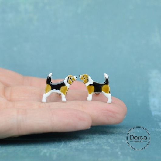 Beagle mini pieski- ceramiczne sztyfty Dorca