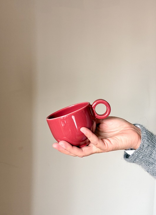 kubki i filiżanki Filiżanka, 220 ml  vintage retro [burgund]