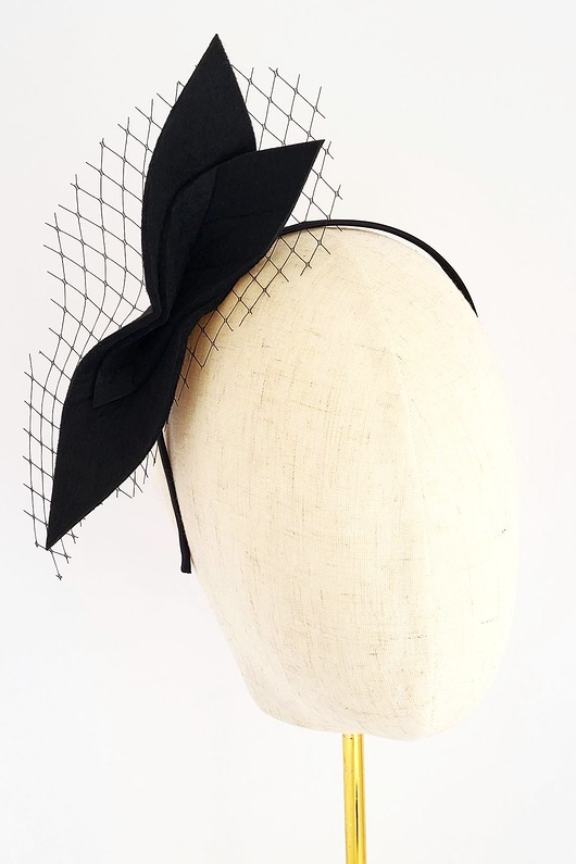 opaski do włosów ALISEY 2 opaska z  filcu i woalki