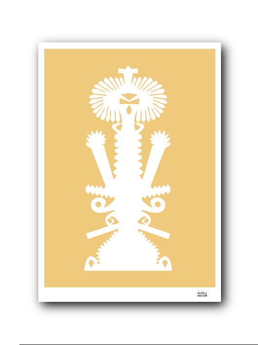 Plakat Wycinanka kurpiowska B Hultaj Design