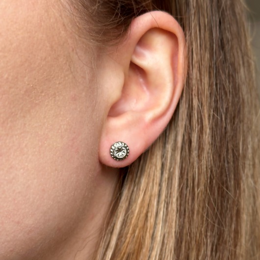 kolczyki srebrne Kolczyki sztyfty róża wiatrów