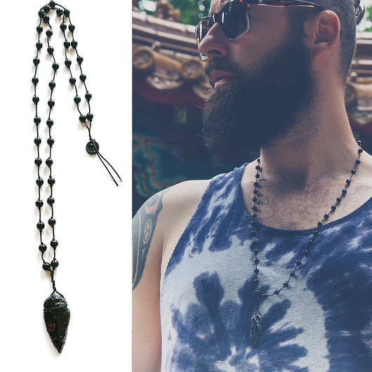 dragon glass rosary. naszyjnik IRON WOLF