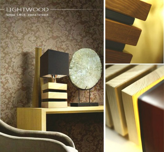 Lampa stołowa  LW06 sosna-orzech Lightwood