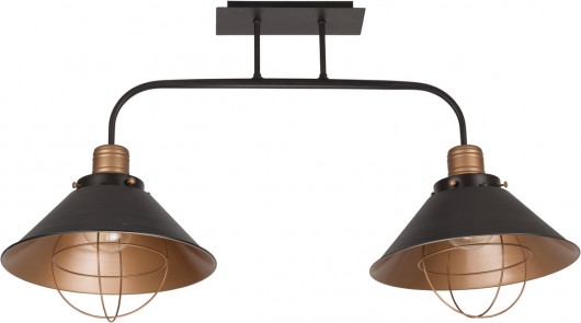 Lampa podwójna Industrial gold MIA home