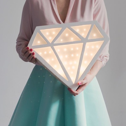 DIAMENT  drewnina lampa led Little Lights