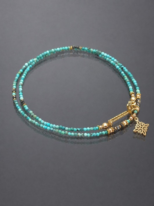 chokery Turkus vol. 48 i diamenty /choker/ naszyjnik - Szlachetna kolekcja
