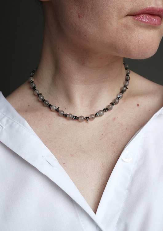 kolie Naszyjnik Labradoryt