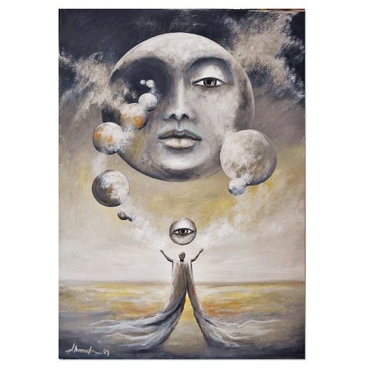 obrazy Temet nosce II, surrealizm, realizm magiczny, oryginalny obraz ręcznie malowany