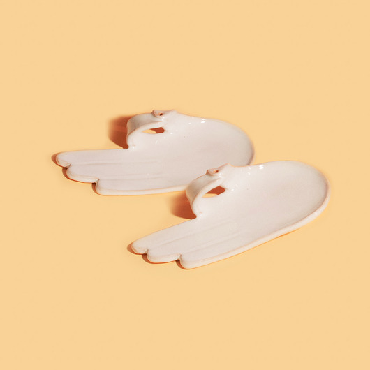 Podstawki pod kadzidełka Hand White - podstawka ceramiczna na kadzidło i biżuterię