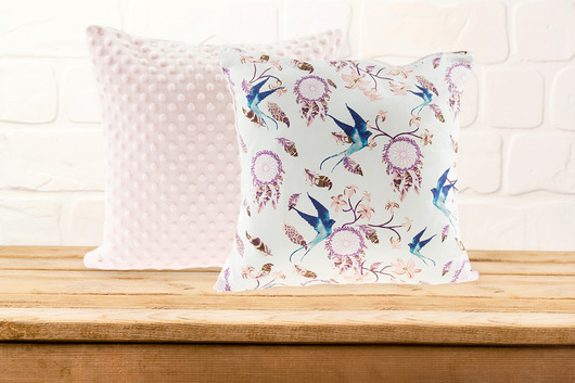 Poduszka Minky + bawełna jaskółka AllbagAllprints