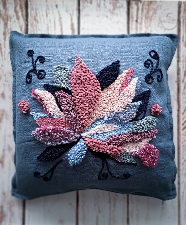 poduszki plecione Zadatek poduszka kwiat lotosu
