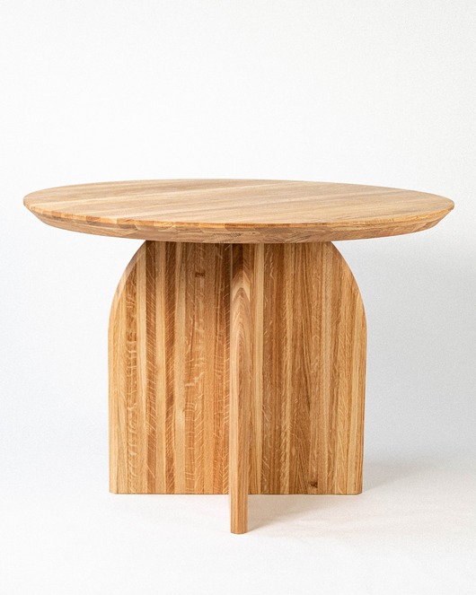 stoły Stół drewniany z litego dębu, stół kuchenny, rzeźbiarska podstawa