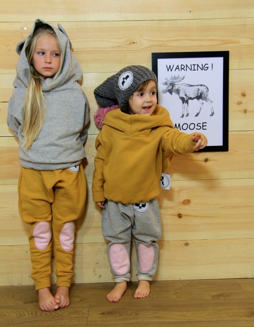 bluza Modern Moose szary/róż loose moose
