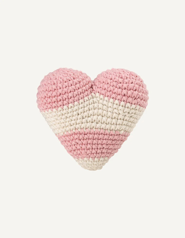 Zabawki dla zwierząt Szydełkowe serce zabawka dla psa lub kota LOVE pink