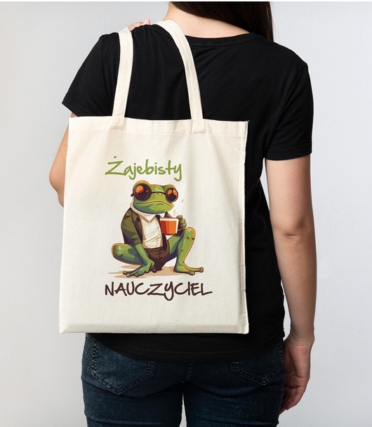 torby na zakupy Torba bawełniana "Żajebisty nauczyciel"