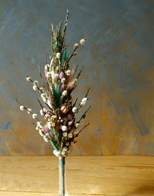 Wielkanoc - inne Palma wielkanocna naturalna z bazi i suszonych roślin