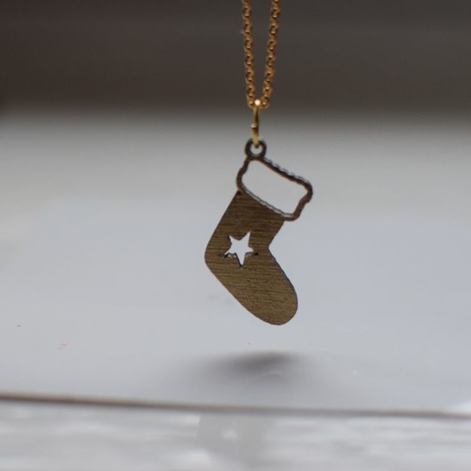 wisiory Naszyjnik świąteczny na Święta Złoto i czerń