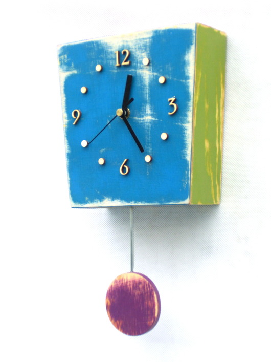 Zegar na ścianę z wahadłem Clock Wood Studio
