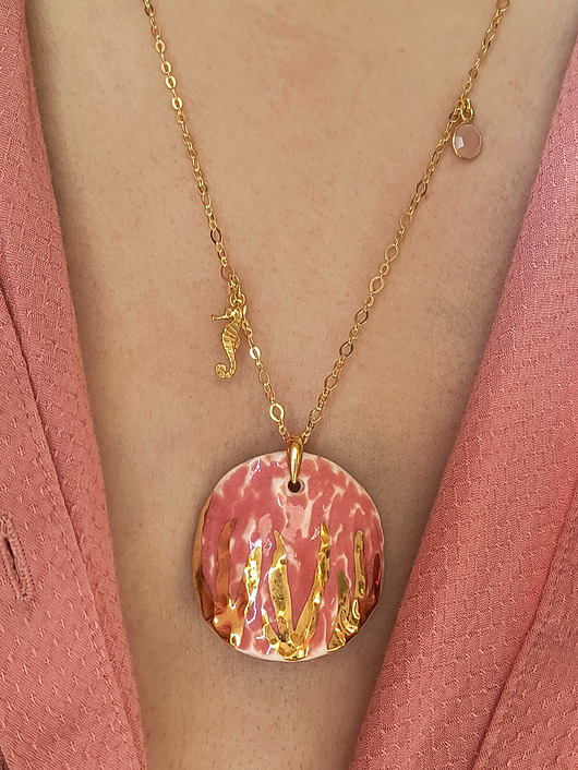 złote naszyjniki Naszyjnik pozłacany Złote Algi Kolekcja Parian