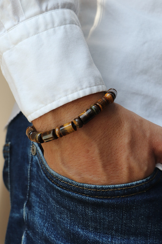 biżuteria męska Bransoletka męska - tygrysie oko