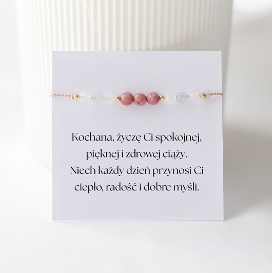 bransoletki na sznurku Prezent dla Przyszłej Mamy, Bransoletka na Zdrową Ciążę