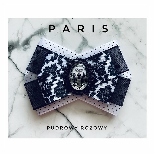 broszki Kolekcja PARIS  z grafiką retro w stylu francuskim