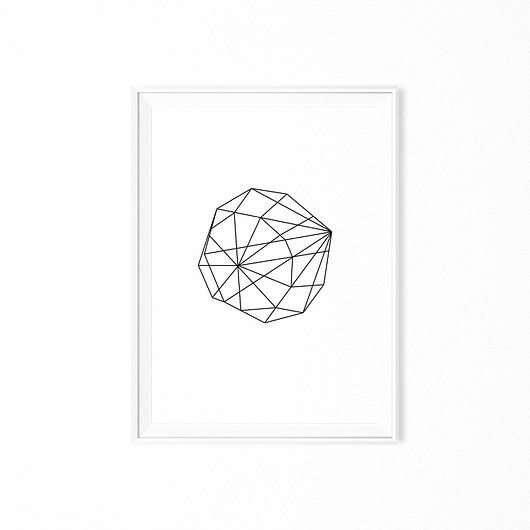 Plakat skandynawski geometryczny A4 myscandi