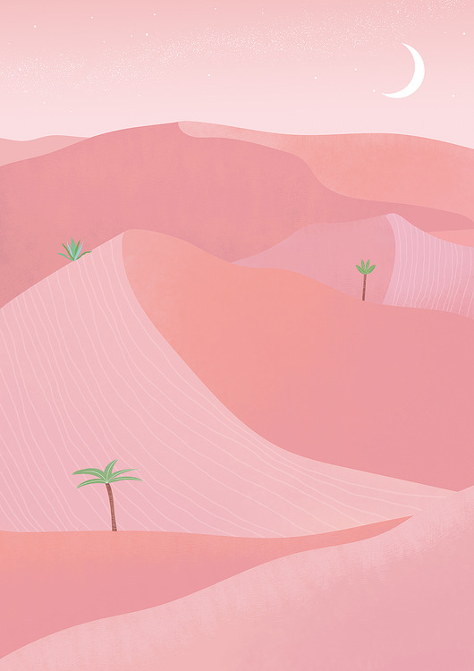 plakaty Plakat pink desert