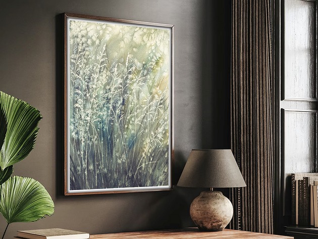 grafiki i ilustracje Trawy. Plakat