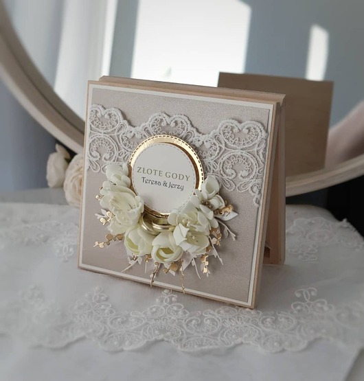 kartki scrapbooking Kartka  na 50 rocznicę ślubu