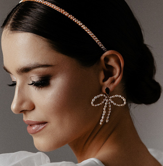 Biżuteria ślubna Kolczyki PEARLS BOW