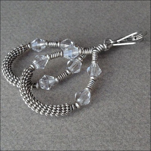 kolczyki swarovski Oplecione kryształki - kolczyki lub klipsy