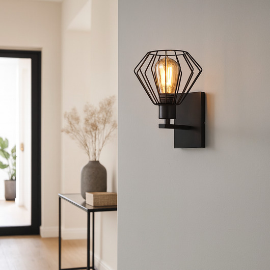 kinkiety Kinkiet loft czarny SUEZ LOFT 